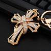 Catholic Cross for Women/Men Rhinestone Alloy Gold/Silver Religious Christ Bag Charm Jewelry Bag Charm
