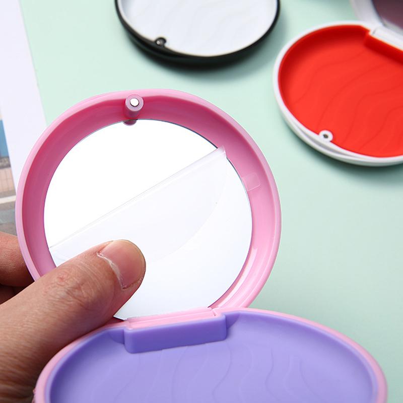 Retainer Box Fake Teeth Denture Storage Case With Mirror Mouthguard Aligner Braces Container Oral Hygiene Supplies Organizer