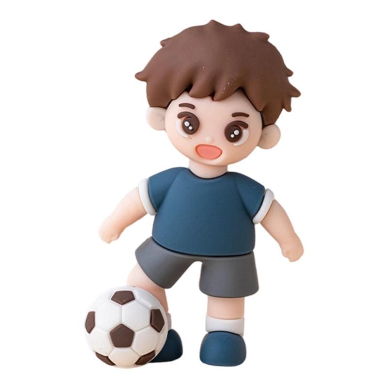 Sichere Ungiftige PVC Acryl Fußball Kuchenaufsätze Für Kinderpartys Einfache Reinigung Oberflächen Perfekt Für Jungengeburtstage