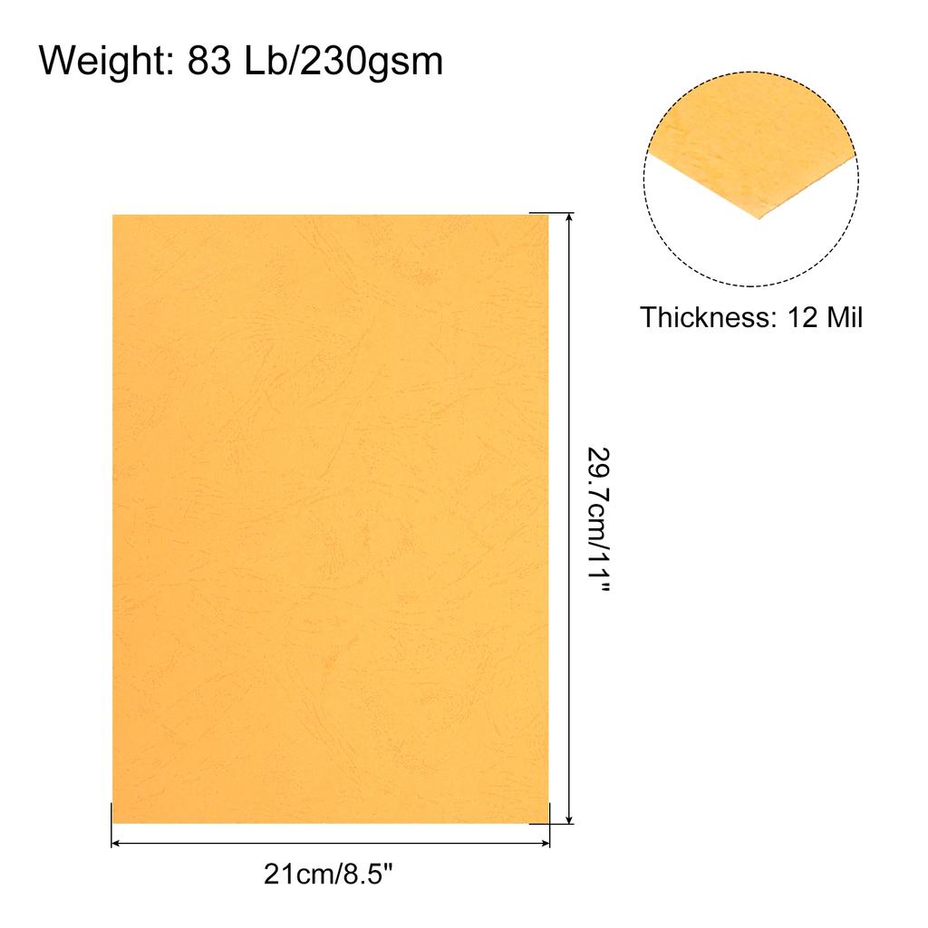 50/100pcs A4 Letter Size Leather Textured Grain Paper Un-Punched Presentation Binding Covers for Business Reports 8.5x11"