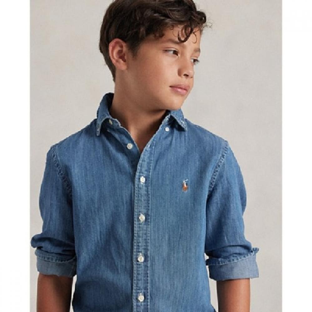 

Polo Kids Boys 8 18 Cotton Chambray Shirts Cwpowovy6820001400 XL