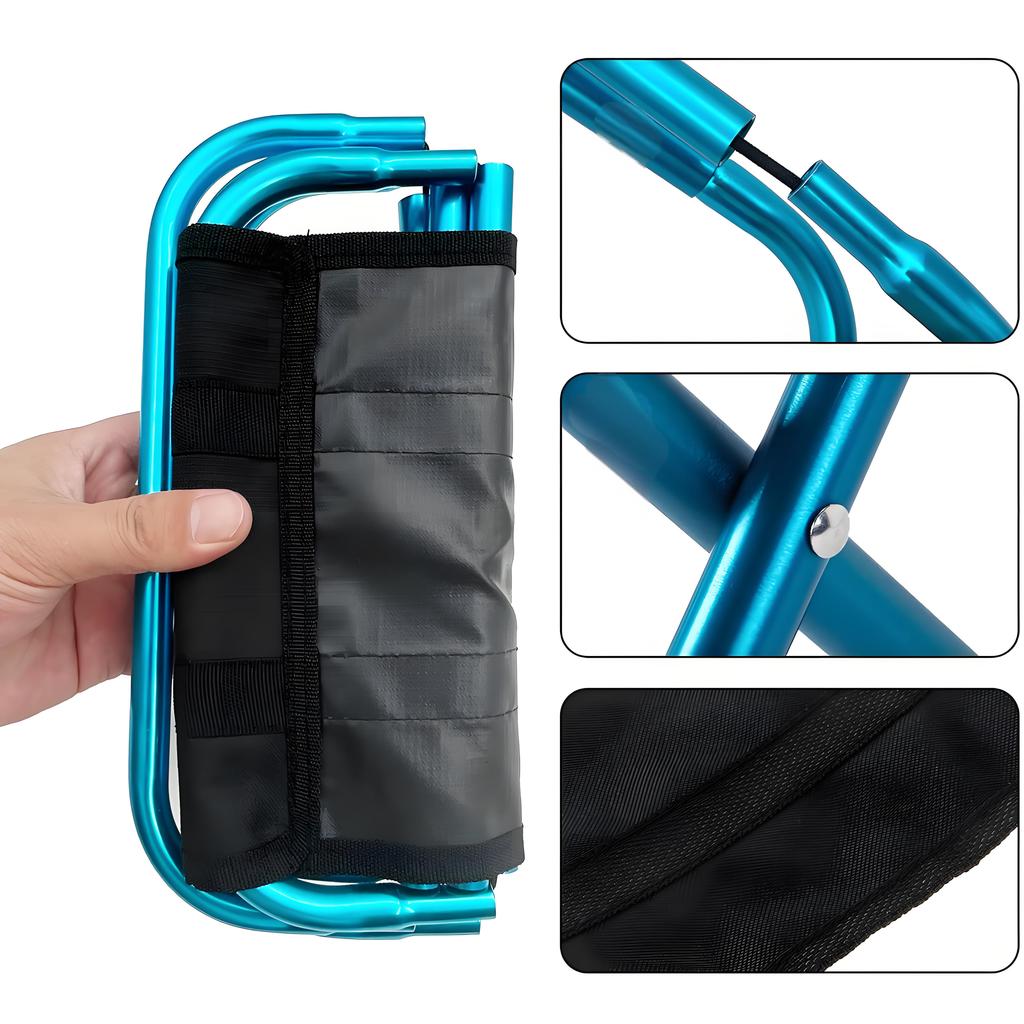 Portable Mini Folding Stool, Small Camping Stool Mortable Stool Can Hold Up to 160 Lbs