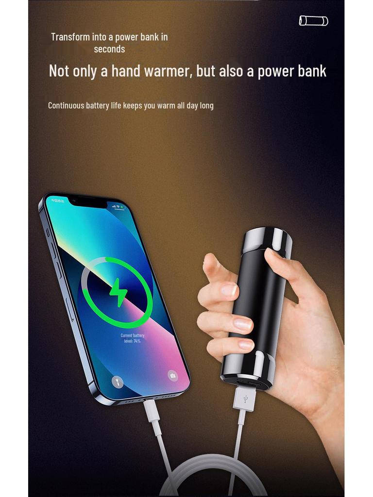 Magnetischer Handwärmer & geteilte Powerbank: Tragbares 2-in-1-Minigerät