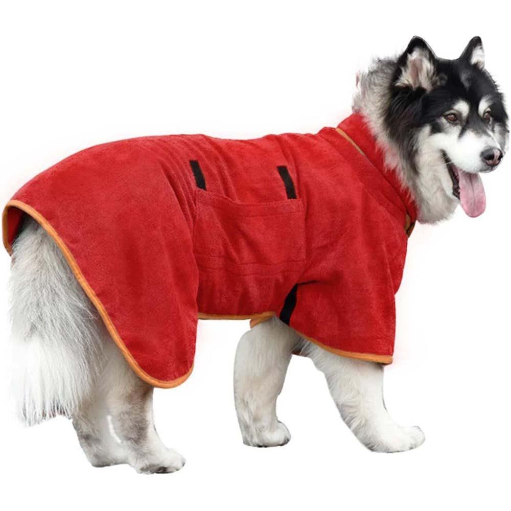 Absorbent Dog Bathrobe Coral Fleece Dog Clean Washcloth Dog Bath Towel  Dog Cat Pet Products