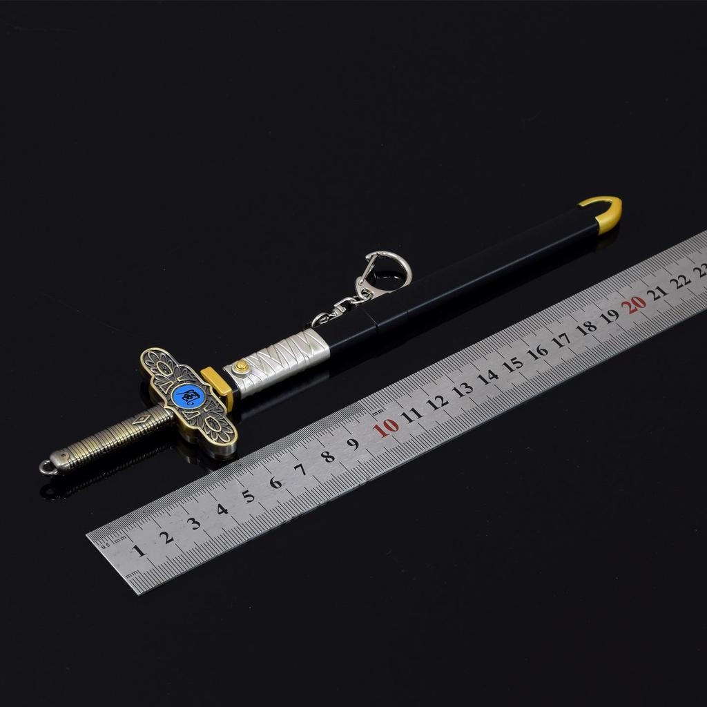 Nine Dragon Balls Metal Model Toy: Thor's Sword & Wind God's Spring-loaded Cold Weapon Ornament.