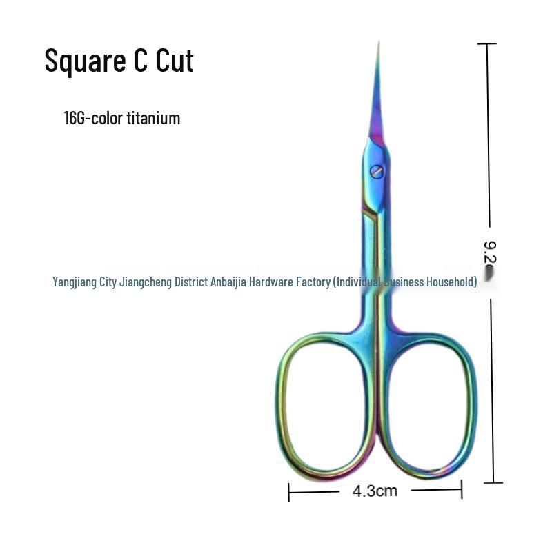 Stainless Steel Eyebrow & Nose Hair Trimmer Scissors with Round Head