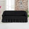 Universal Sofa Furniture Slipcover With Skirt Fitted Couch Cover For 1 /2 /3 /4 Seaters ,Washable Top Elastic Durable Seersucker Material