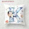Astronaut Letter Print Pillow Cover Cosmic Space Theme Cushion Cover For Office Sofa Bedroom Living Room Home Decor Galaxy Style