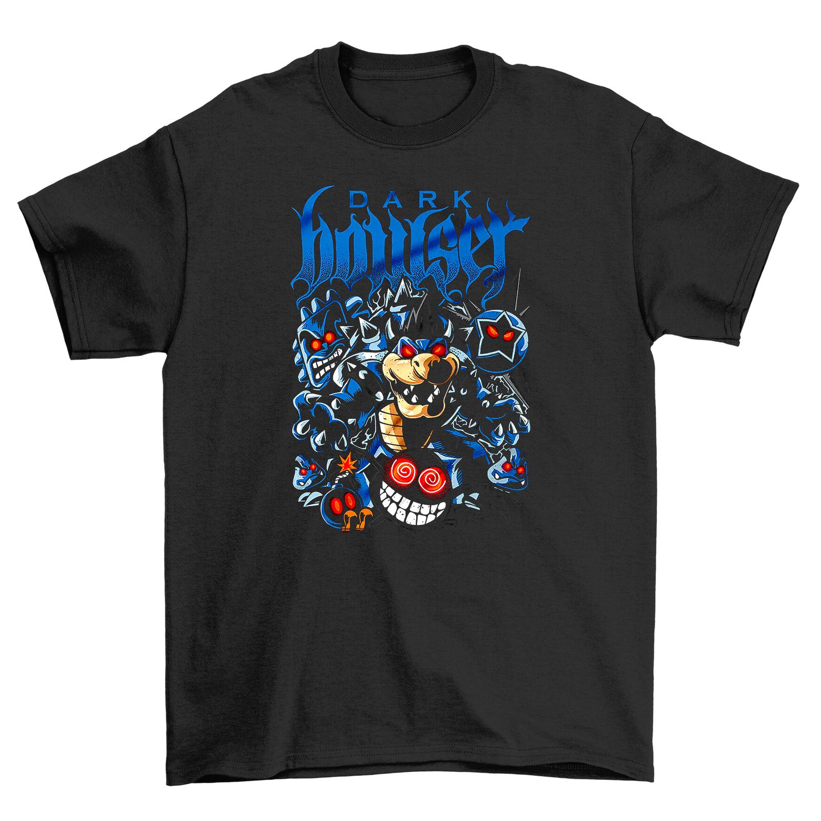 Dark Bowser Hunter T-Shirt Mens Womens Tees Top - Strike Fear in Style! Funny design, Unisex, Perfect 4XL