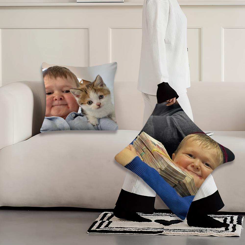 Funny H-Hasbullas Boy cushion cover Living Room Accent Couch Back Support Square Lounge Restful Nap Companion Pillow Case