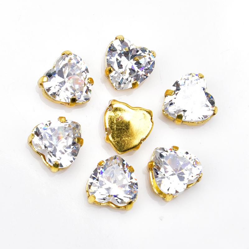 5A-Grade Zircon Mix Shape/Size/Color Rhinestones In Gold Claw Super Flash Crystal Sewing Luxury DIY Accessories