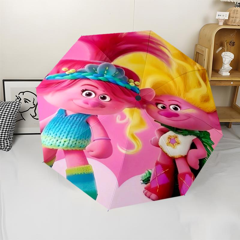 1pc Trolls Umbrella, Sun Protection, And UV Shielding. It Has Eight Sturdy Ribs for Outdoor Use And Perfect Gift