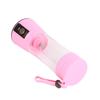 Portable Juicer Machine Pink Two Leaf Stainless Steel Blade Plastic 2000mAh Rechargeable Home Juicing Cup Blender Juicer