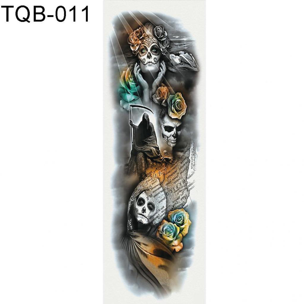 Colorful Temporary Body Art Flower Ghost Animal Water Transfer Sticker Tattoo