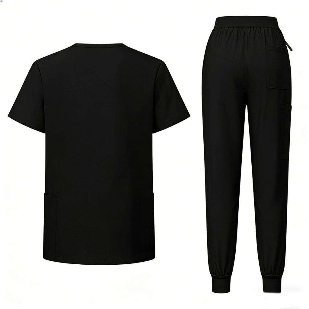 Unisex Loose And Comfortable V,neck Short Sleeved Pants Workwear Beauty Suit Protective Suit Set