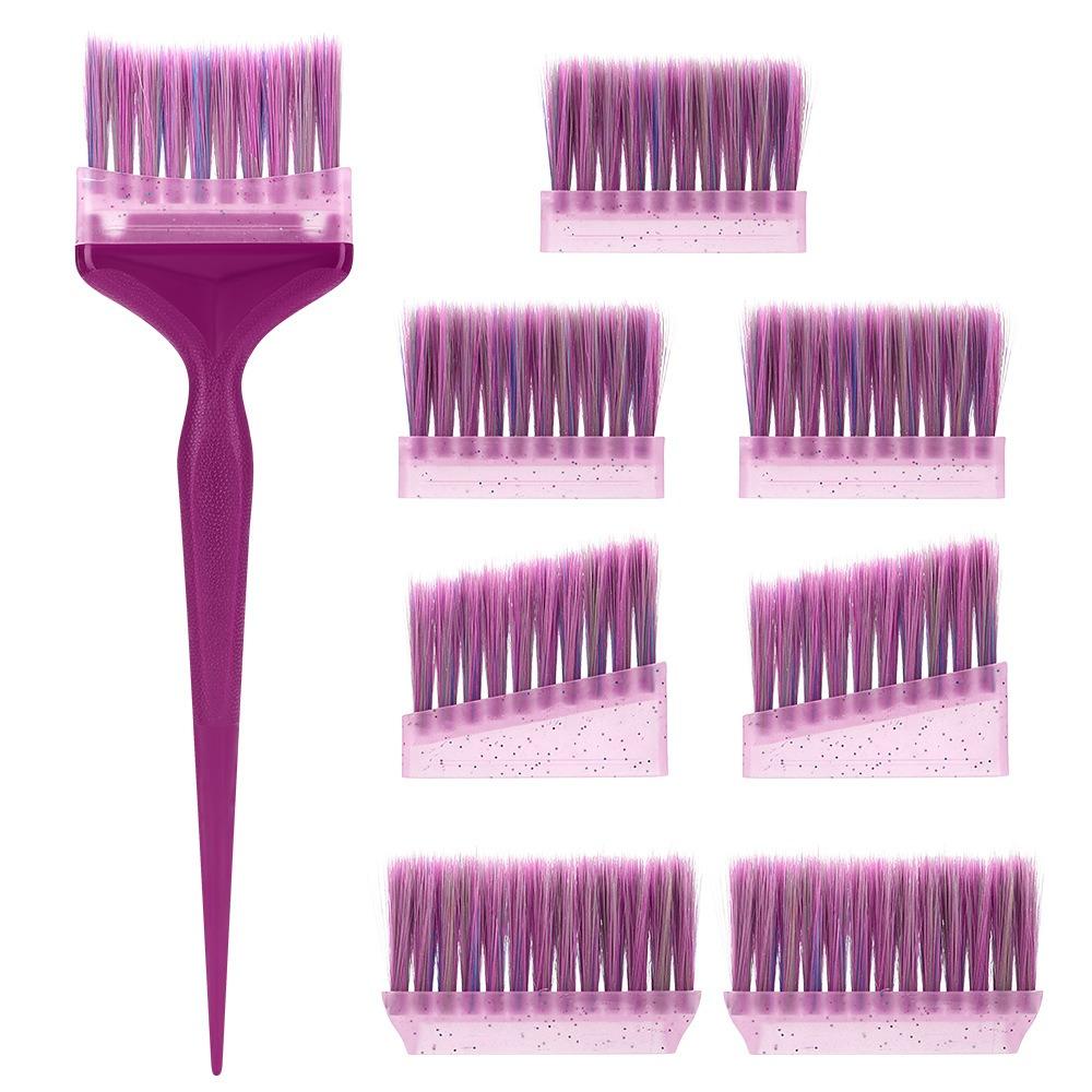 1Set Professional 8pcs Replaceable Brush Head Kit Hairdressing Tinting Coloring Tools  Salon