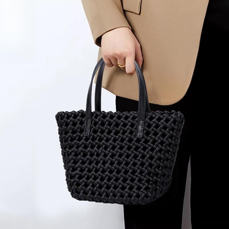 Trendy Single-shoulder Crossbody Bag, Windmill Knot Hand-woven Bag, Fashionable and Casual Vegetable Basket Handbag