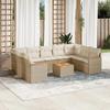 VidaXL Garden Lounge Set with Cushions 10 Pcs, Patio Sofas, Patio Furniture Set, Outdoor Furniture, Beige 3226282