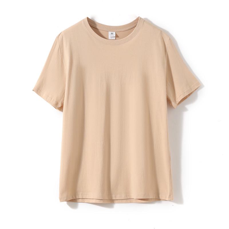 T-shirt da Uomo Girocollo Manica Corta 180g Cotone - Colore Unico Bianca per Stampa Logo Fai-da-te