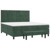 3137860 vidaXL Lit à sommier tapissier et matelas Vert foncé 180x200cm Velours