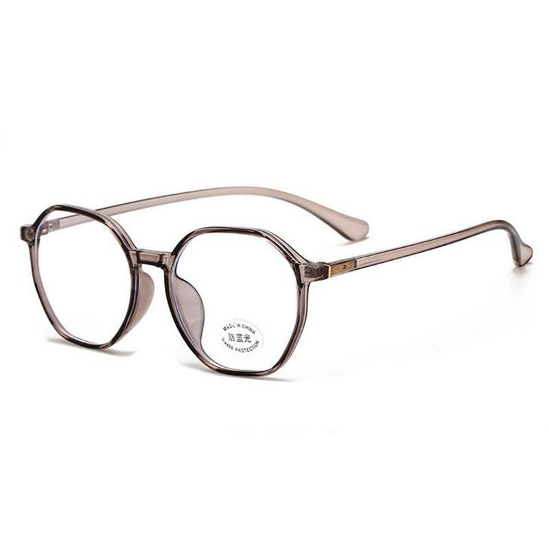 TR90 Polygon Anti-blue Light Computer Glasses Women Men Prescription Spectacle Diopter 0 To -6 Lightweight Durable