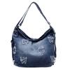 Denim Multifunctional Backpack Women's Large Capacity Tote Bag Shoulder Bag