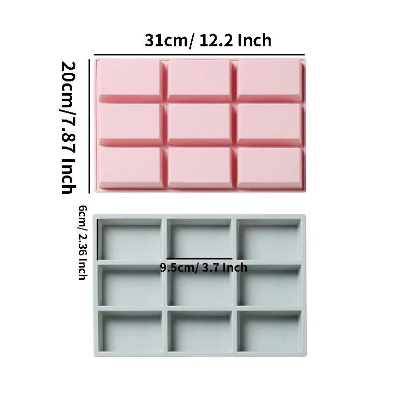 Silikonová dortová forma Brownie Financier Čtverce Forma na pečení Forma na pečení dortů Forma na mýdlo svíčka cukroví pudink nástroje na výrobu