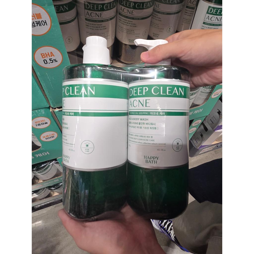 Happy Bath Deep Clean Tea Tree Acne Care Body Wash 1150g x 2