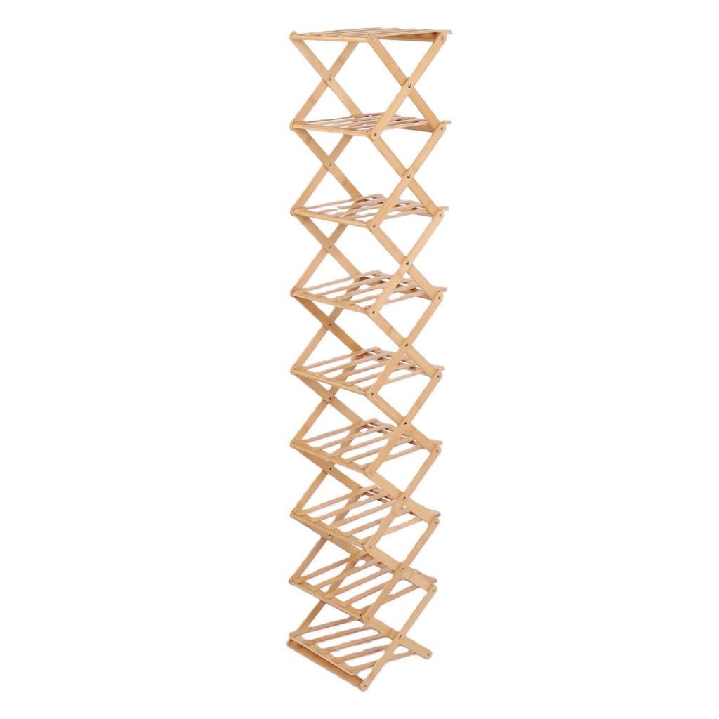 Corner Shoe Rack Multi Tier Foldable Space Saving Wood Shoe Organizer for Home Dormitory Entrance