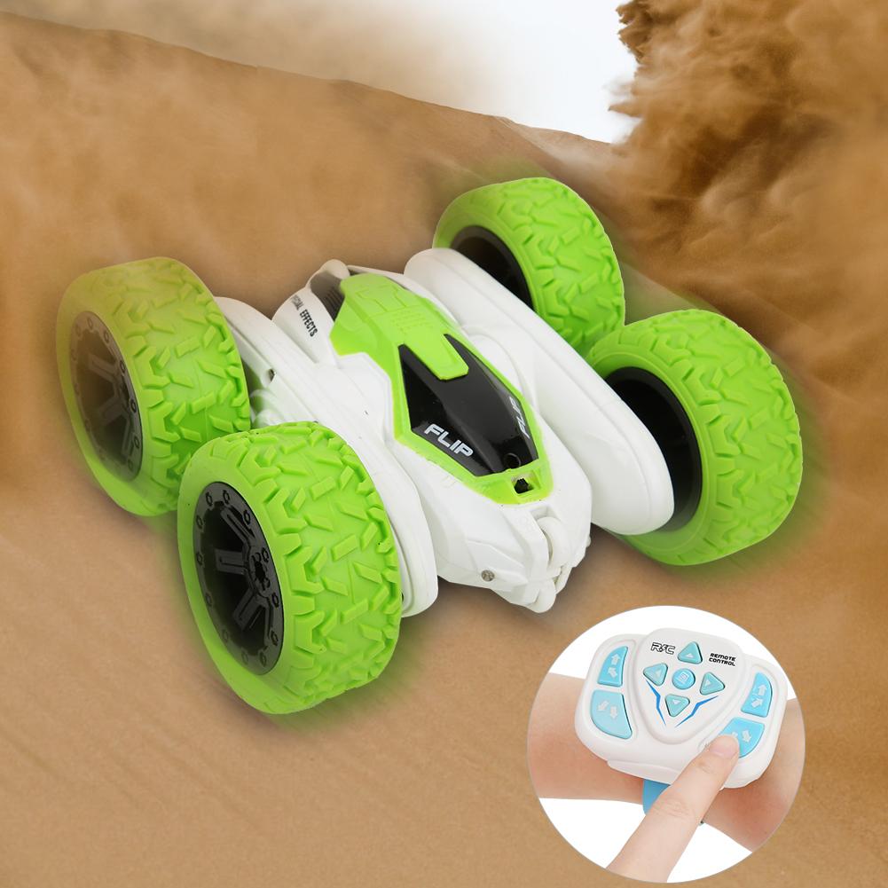 F125 2.4G RC Stunt Car Rotating Wireless Remote Control Car Model Children ToyGreen