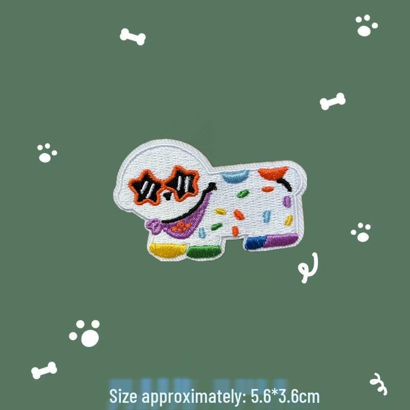 

Самоклеящаяся мультяшная вышитая тканевая нашивка с щенком для одежды и сумок - DIY украшение и аппликация для ремонта