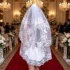 Yousheng Lace Veil Short Face Covering Retro Style Halloween Head Accessory with Exquisite Lace Binding Comb Veil for Gothic Bridal Lolita