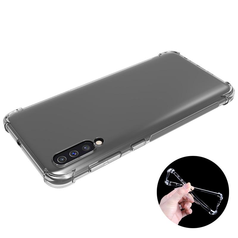 Plain For Samsung A50 Thick Shockproof Clear Silicone Phone Case for Samsung A50 Transparent Cover