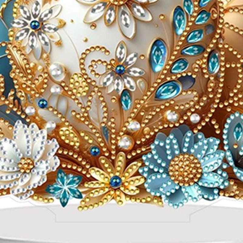 Rhinestone Art Crystal Painting Art Tabletop Decor Double Sided Stand Up Gem Painting Craft Easter Crystal Painting Special