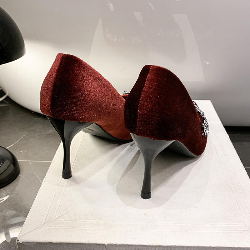 Fashion Ladies Shoes 2025 Fashion Shallow Women's High Heels New Crystal Office and Career Sexy Plus Size Best Seller High Heels Zapatos