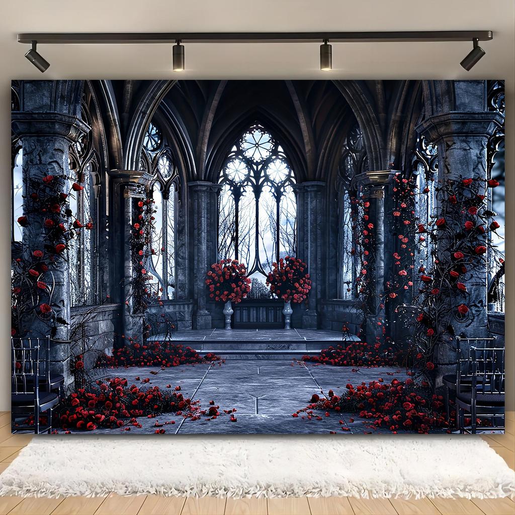 Spooky Halloween Haunted House Tapestry Moon & Pumpkin Wall Hanging for Living Room Party Home Decor Room Decoration