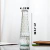 Retro Embossed Transparent Glass Vase: French-Inspired Luxury Home Decor for Living Room