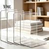 Clear Desktop Organizer for Documents 1 Pc Bookend Heavy Book, Acrylic Book Shelf Organizer, Transparent Rack Dormitory L Shaped Stopper Bedroom