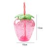 Summer Cute Strawberry Straw Water Bottle Cartoon Food Grade PP Milk Coffee Straw Cup for Home Drinkware