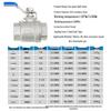 HSDIC 304 Stainless Steel Manual Two-Piece Ball Valve, Internal Thread