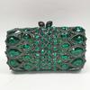 Damen Kristall Abendtasche Clutch Große Strassstein Hochzeits Tasche Grün/Champagner Luxus Damen Diamant Brautparty Mini Minaudiere
