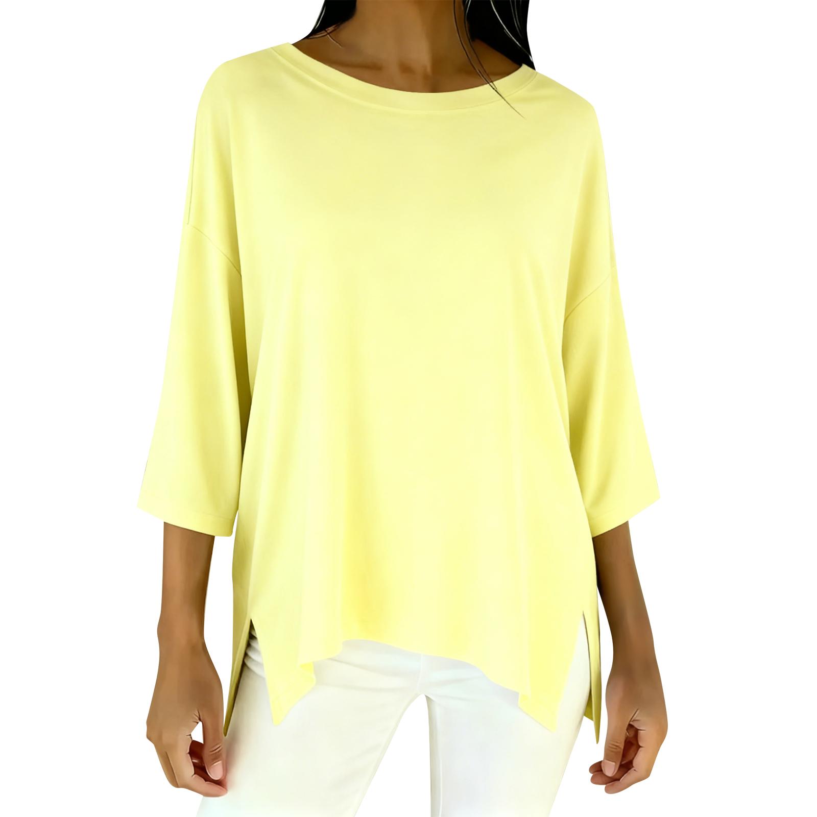 

Женский модный и элегантный топ S жёлтый