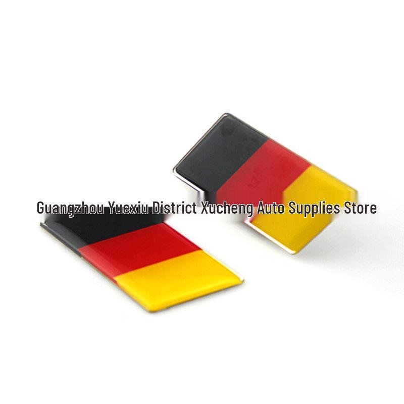 German Crystal Flag 3D Aluminum Car Decoration Sticker