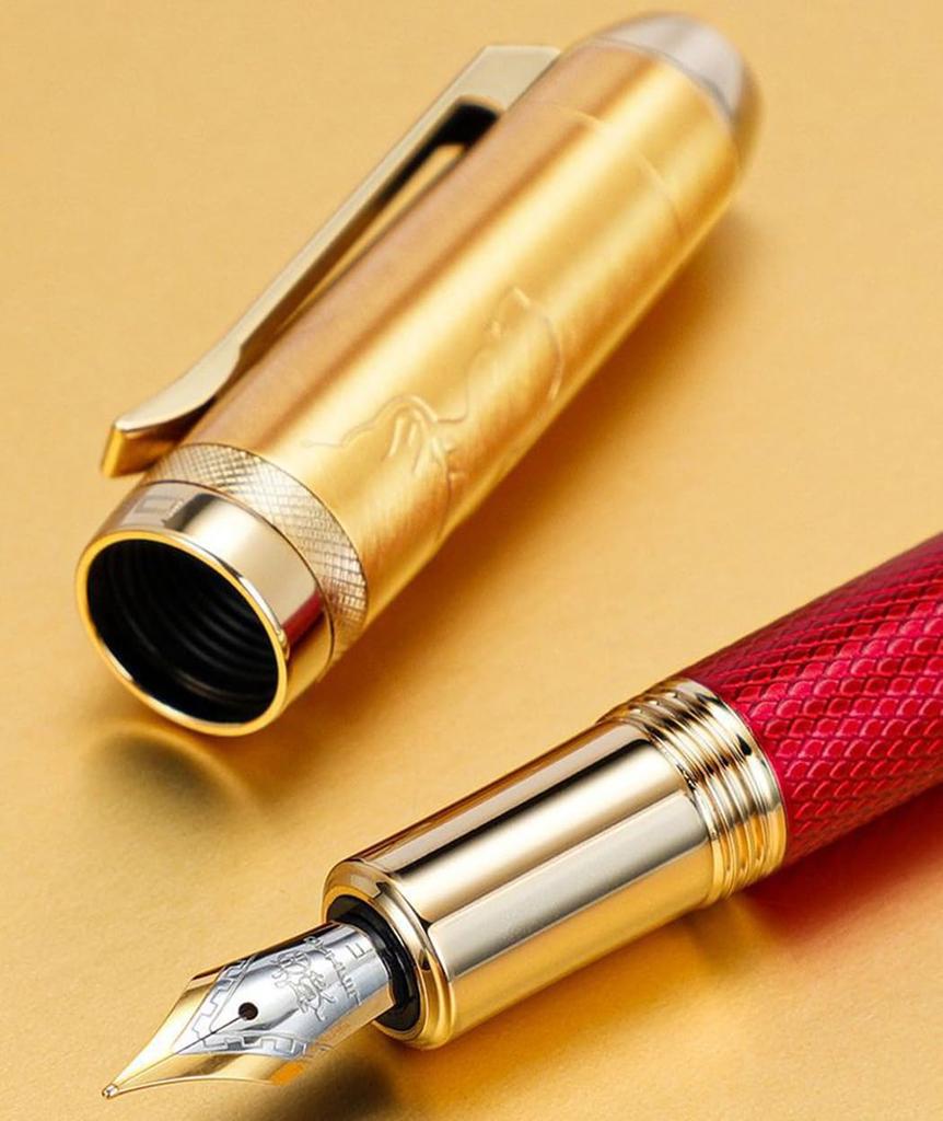 Ranvi Jinhao 92 Fountain Fine with Ink Converter Pen, Nib, (Red)