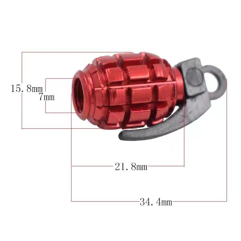 4Pcs Aluminum Funny Anti-tank Grenade Car Tire Hub cover,For All Cars and Motorcycles