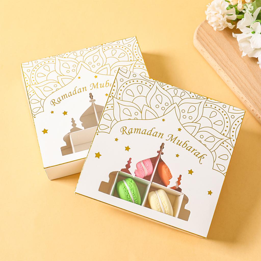 Eid Mubarak Cake Box Cookie Dessert Box Ramadan Decoration for Home 2025 Ramadan Kareem Islam Muslim Party Supplies Eid Al-fitr