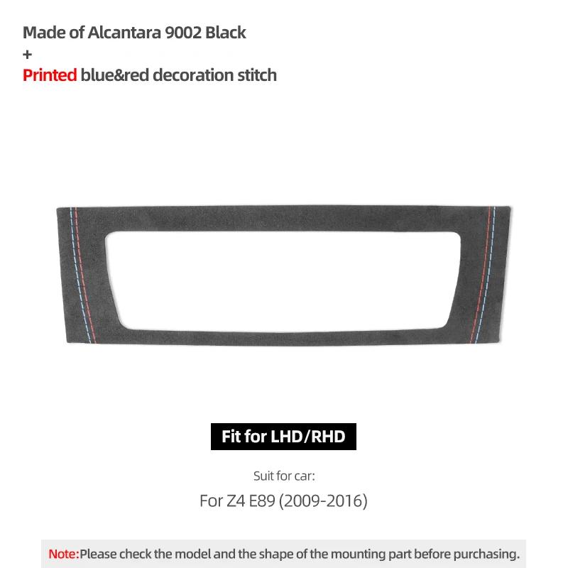 Für BMW Z4 E89 2009-2016 Hergestellt aus Alcantara Mittelkonsole Klimaanlage CD-Panel Verkleidung Performance Aufkleber Auto Innenzubehör