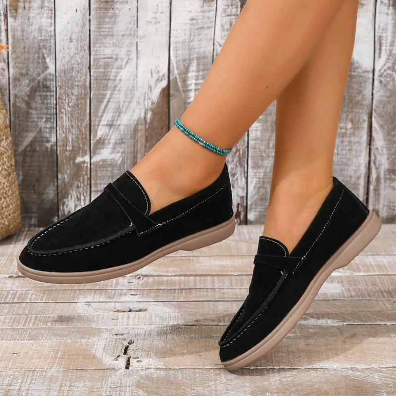 British Style Casual Loafers Simple Women's Shoes Four Seasons Wear Shallow Mouth Comfortable Soft Sole Shoes