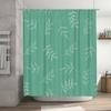 Green Pattern Shower Curtain Waterproof Bathroom Decor Home Decoration