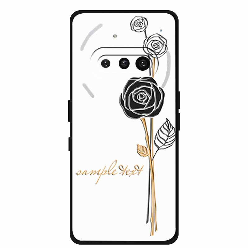 For Nothing Phone (3a) Case 3D Relief Flower Emboss Black Silicone Funda For Nothing Phone 3A A059 3D Back Cover Cartoon Bumper